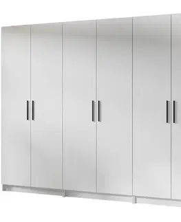 Šatníkové skrine Skriňa X3 Gold 2d Biela/Biela