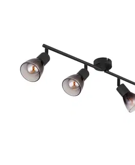 Svietidlá Globo 54312-4 - Bodové svietidlo SATELLA 4xE14/25W/230V čierna 54312-4