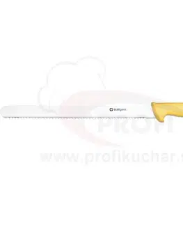Kuchynské nože STALGAST HACCP-Nôž, žltý, zúbkovaný, 30cm