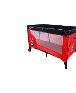 Postieľky COSING - Cestovná postieľka s možnosťou polohovania ADAM Zebra Red C-0141R