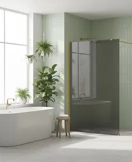 Sprchové dvere REA/S - Sprchová zástena Flexi Grey / Gold 100 KPL-K99784