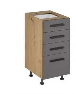 Kuchynské skrinky stojace Skrinka do kuchyne Langen d40s4 úchyt grey