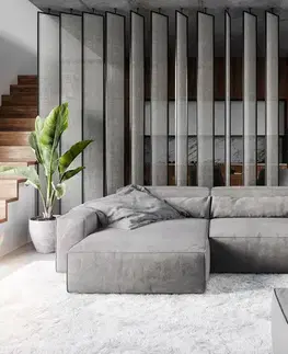 Rohové sedacie súpravy DELIFE Rohová pohovka Sirpio XL 270x170 cm mikrovlákno taupe variabilné ležadlo s taburetom