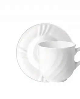 Hrnčeky a šálky Kinekus Šálka s podšálkou na horúce nápoje, sklenená, 235 ml, EBRO SAPO, 6+6 ks