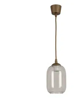 Svietidlá BRILAGI - LED luster na lankách R GLASS 1xE27/60W/230V priemer 14 cm hnedá/dymovo sivá NSTK7757+TK8611A