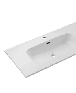 Umývadlá ArtCom Keramické umývadlo GO2 120 L | biely lesk 120 cm