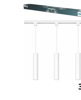 Svietidlá Philips - LED stmievateľný luster s lankom v lištovom systéme EASYLINK 3xGU10/6,2W/230V 1m biela P7615+3xP4914