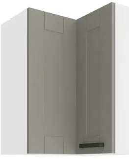 Kuchynské skrinky visiace Skrinka do kuchyne LUNA CLAYGREY/biely 60X60 GN-72 2F (90°)