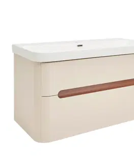 Kúpeľňový nábytok Kúpeľňová skrinka s umývadlom SAT Fusion 97,5x53x45 cm pieskovo béžová mat SATFUSION2100BEMW SATFUSION2100BEMW