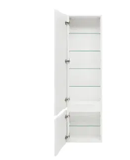 Kúpeľňový nábytok Kúpeľňová skrinka vysoká Naturel Savona 40,2x157x21,7 cm biela lesk SAVONAV40BI SAVONAV40BI