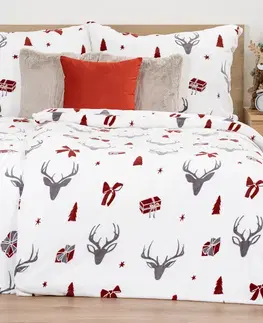 Obliečky 4Home Obliečky mikroflanel Stag & Bows, 140 x 220 cm, 70 x 90 cm