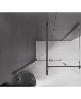 Sprchovacie kúty MEXEN/S - Velár sprchovací kút 130 x 80, transparent, grafit kartáčovaná 871-130-080-01-66