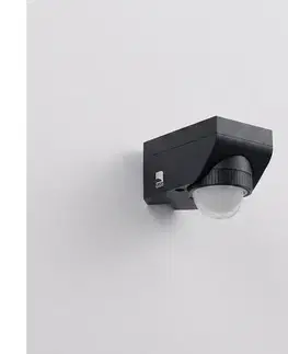 Svietidlá Eglo 97467 - Vonkajší pohybový a súmrakový senzor DETECT ME 4 12 m čierny IP44 97467