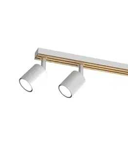 Svietidlá  Bodové svietidlo TERRA 3xGU10/8W/230V biela/dub 9979