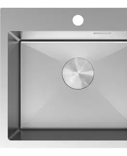 Kuchynské drezy MEXEN MEXEN - Solix oceľový drez 1-bowl 500 x 450 mm, nerez 6402501000-01