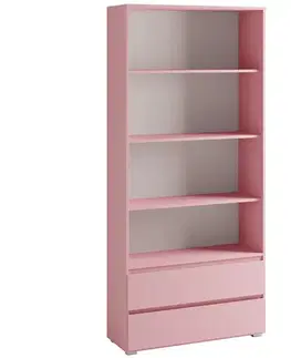 Vitríny a regály do obývačky Regál Široký Cosmo C03 Ružová