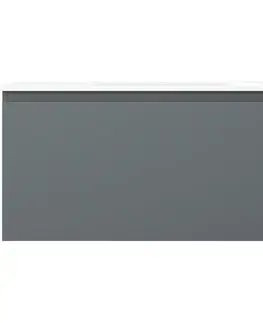 Kúpeľňový nábytok MEXEN/S - Orio kúpeľňová skrinka 100 cm s umývadlom Vela, 1 šuplík, grafit mat/biela mat 91A10-10047-1-BF66-W23M01