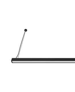 Svietidlá SmartLED LED luster na lane/prisadený LED/44W/230V 6000K 120 cm čierny 5151