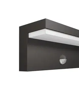 Záhradné lampy Philips 16484/93/P0 - LED vonkajšie svietidlo so senzorom BUSTAN 2xLED/4,5W IP44 16484/93/P0