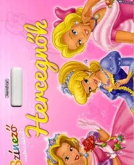 Leporelá, krabičky, puzzle knihy Színező matricákkal - Hercegnők