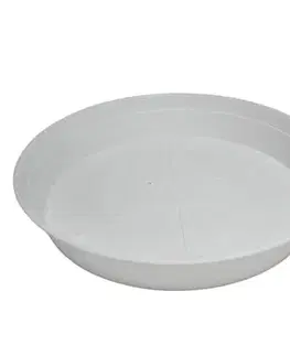 Kvetináče a truhlíky Kinekus Miska pod kvetináč, plastová, priemer 23,5cm, biela, K41