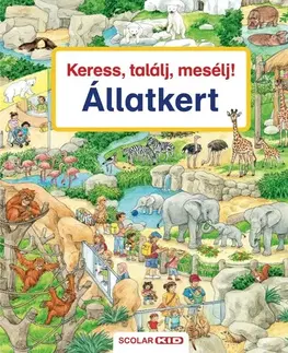 Leporelá, krabičky, puzzle knihy Keress, találj, mesélj! Állatkert - Susanne Gernhäuser,Lelle Gulyás