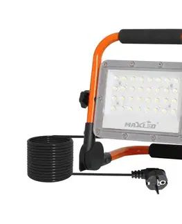 LED osvetlenie  LED reflektor so stojanom LED/50W/230V 5000K IP65 oranžový 5903271845422