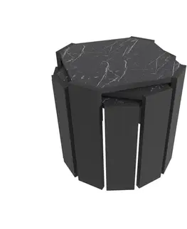 Konferenčné stolíky Konferenčný stolík Lori - Black, Marble
