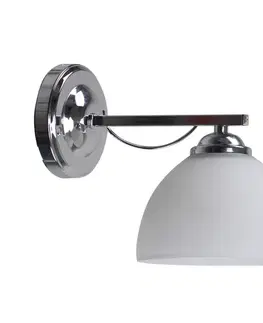 Nástenné svetlá Nástenná lampa Filona Lamp Chróm 1X40 E27 Biele tienidlo