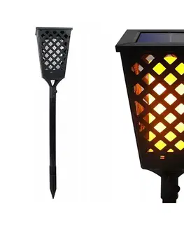 LED osvetlenie  LED solárna lampa so senzorom LED/0,6W/5,5V IP65 2000 mAh 107 cm čierna SOLAR SPARK