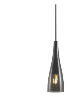 Svietidlá Nordlux - Závesný luster na lane EMBLA 1xE27/40W/230V dymový/čierny 45703047