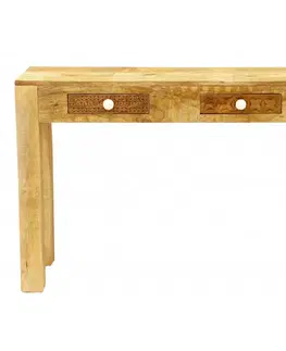 Konzolové stolíky Konzolový stolík Manu 110x76x40 indický masív mango