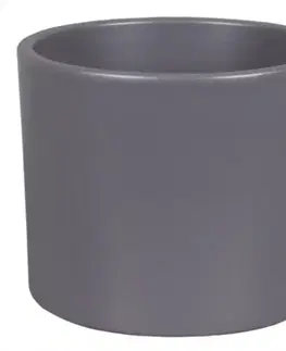 Záhrada Obal na kvetináč  ZEUS PALETE keramický tmavosivý matný 15 cm