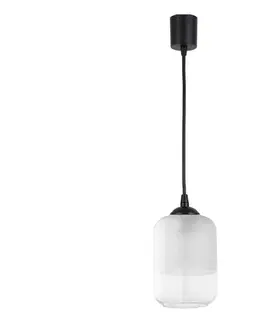 Svietidlá BRILAGI - LED luster na lanku RETRO GLASS 1xE27/60W/230V pr. 14 cm čierna/biela NSTK7778+TK6439A