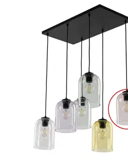 Lampy  Náhradné sklo pre luster E27, priemer 14 cm, dymovo-ružové 5901780575403