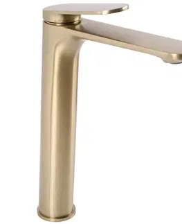 Kúpeľňové batérie REA - Umývadlová batéria Marco - brúsené zlato, vysoká REA-B4895