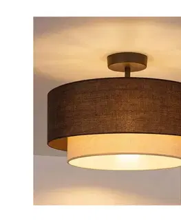 Svietidlá BRILAGI - LED prisadený luster BOHO ECO 1xE27/10W/230V pr. 40 cm hnedá/krémová 8590828052388