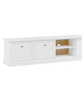 TV stolíky KONDELA Locca RTV3D tv stolík biela