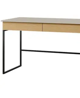 Moderné kancelárske stoly Písací stôl Lorin 10 Kašmír/Jarný dub