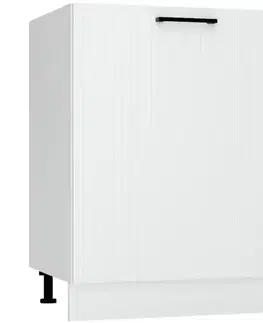 Kuchynské skrinky stojace Skrinka do kuchyne  Kate d60zl s/1 biely hrášok