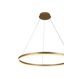 Svietidlá BRILAGI - LED stmievateľný luster na lanku CIRCLE LED/55W/230V 3000-6500K zlatý s diaľkovým ovládaním BG-J4309/G