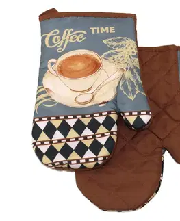 Chňapky MAKRO - Chňapka kuchynská COFFE s magnetom 2ks, dekor Coffe Time