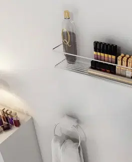 Police Nástenná polica Banyo Makyaj Rafı, Baharatlık - Chrome