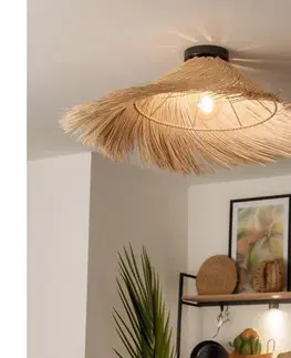 Svietidlá BRILAGI - LED prisadený luster CERIA BOHO 1xE27/40W/230V priemer 70 cm ratanový BG3988+EG781136