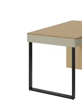 Nábytok Meblar  Písací stolík LUCA LC10 s komodou | eukalyptus/dub baltic