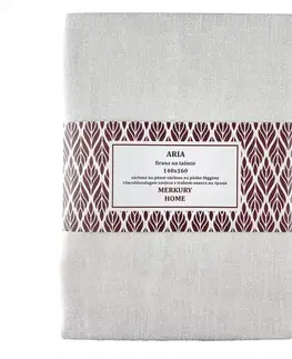 Záclony do obývačky Záclona na páske  ARIA polyester ecru 140x160 Merkury Home
