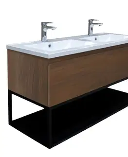 Kúpeľňový nábytok Koupelnová skříňka s umyvadlem SAT B-Way 119x30x45 cm ořech mat BWAY120NUTU BWAY120NUTU