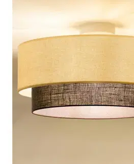 Svietidlá BRILAGI - LED Stropné svietidlo BOHO STYLE 1xE27/15W/230V pr. 40 cm krémové/hnedé 8590828027935