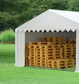 Skladové stany Skladový stan 6x8 biela PREMIUM