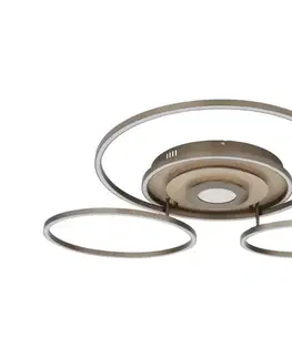Svietidlá Globo 67824-60G - LED stmievateľné stropné svietidlo MILES 60W/230V 80,8x99,2 cm hnedá+DO 67824-60G